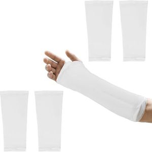 Set van 4 armen cast cover elastische korte gips afdekkingen beschermer arm sling sleeve cast decoraties voor arm badkamer douche cast wound cover wasbare hoes (wit)