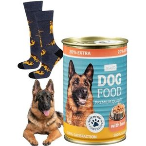 soxo Hond Sokken Heren Cadeau Voor Vrouwen In Blik Katoen Herensokken Damessokken Gift For Men Women 40-45 Duitse Herder