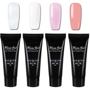 4 Stuks Builder Gel Nail Extension 30 ml Doorweken UV LED Nail Enhancement Manicure Tool Nail Art Valse Nagels