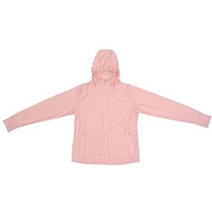 Womens zon bescherming hoodies ademend zachte lange mouw roze nylon UV-bescherming capuchon sweatshirt voor strand vakantie