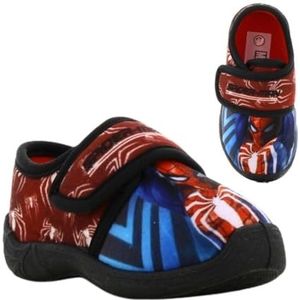 Leomil SPIDERMAN Spiderman Pantoffels voor jongens van 2 tot 8 jaar, huisschoenen voor jongens, Marvel kinderpantoffels voor jongens, ideaal voor de kleuterschool, marineblauw, donkerrood en zwart, 25