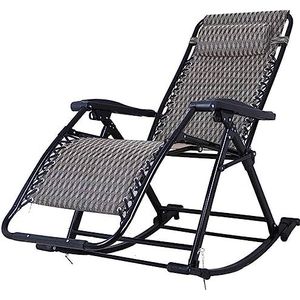 GEIRONV Draagbare ligstoel for buiten, met kussen Verstelbare ligstoel Recliners Garden Zero Gravity Recliner Chairs Fauteuils
