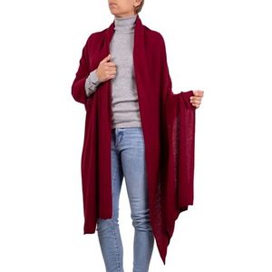 Marenza Stola van kasjmier-mix voor vrouwen, gemaakt in Italië, eenheidsmaat, bordeaux., Eén maat