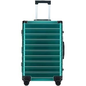 Cabinebagage Rolkoffer, Harde Koffer Met Aluminium Frame Met TSA-slot, Geen Ritssluiting En Stille Wielen Reiskoffer Handbagage (Color : C, Size : 24"")