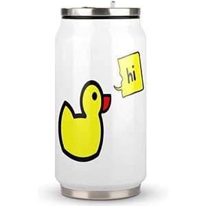 Hi Yellow Duck Travel Mok met Deksel Coke Cup Geïsoleerde Tumbler Water Fles Thee Cup Voor Vrouwen Mannen
