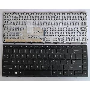 US/RU Laptoptoetsenbord voor HP ProBook X360 440 G1 ZHAN 66 Pro L28406-001(Black Frame US)