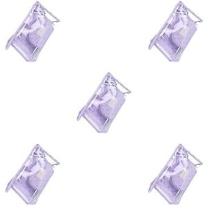 Pack van 3 Cosmetica Tas Draagbare Reizen PVC Organisatie Badkamer Make-up Pouch Huishoudelijke Case Organizer Container Blauw, 5 Set (Paars), as description, als beschrijving