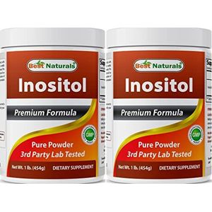 Best Naturals Inositol Pure Poeder, 0,5 kg (0,5 kg (Pack van 2))