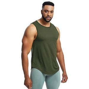 yk8fass Los groot formaat sportvest ru-4780, Militair Groen, XXL