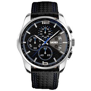 SKMEI Horloge voor mannen, Militaire Sport Ronde Digitale Horloge Met Waterdichte Led Licht Stopwatch Countdown Datum Alarmen Chronograaf, 1251-Zwart, 1.93*1.93*0.59 inch, Sport