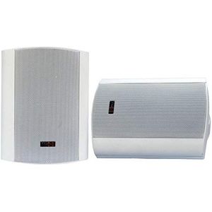 E-Lektron EWL5P Stereo passieve luidsprekers paar incl. wandhouder voor binnen en buiten - 5"" 125W - wit