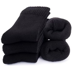 Occulto bamboe winter sokken heren & dames pak van 5 (model: Mika) Zwart 35-38