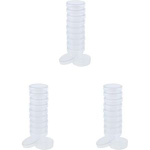 3 Set van Lab Plastic Petri Schotel Steriele Cel Tissue Cultuur Schotel & Deksel 35mm