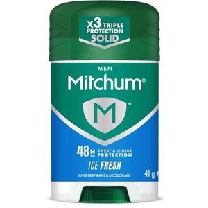 Revlon Mitchum Triple Odor Defense 48HR beschermende stick voor heren, deodorant en antitranspirant, ijsvers, 41 g