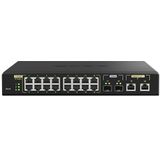 QNAP QSW-M2116P-2T2S - Switch - Beheerd - 16 x 100/1000/2,5G PoE+ + 2 x 10 Gigabit SFP+