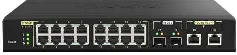 QNAP QSW-M2116P-2T2S - Switch - Beheerd - 16 x 100/1000/2,5G PoE+ + 2 x 10 Gigabit SFP+