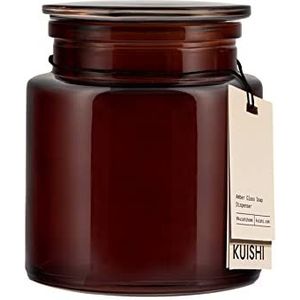 Kuishi Amber glazen bruine grote pot met uv-bescherming, BPA-vrije glazen container, modern donkerbruin potontwerp, cadeau-idee