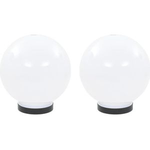 vidaXL 2x Bollamp 20 cm LED Rond PMMA Bol Lamp Lampen Wandlamp Verlichting