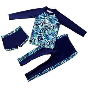 3-delige heren- en dameszwemkleding for dames, sneldrogend, zwemshorts, shorts, duikzwemkleding-wetsuit (Color : B, Size : Adult 3XL)