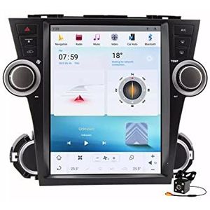 Android 15 autoradioradio voor Highlander 2007-2012 GPS-navigatie 12,1 inch touchscreen MP5 mediaspeler video-ontvanger met WiFi 4G DSP Carplay,8core 4+64gb