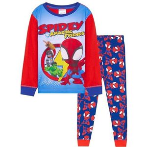 Marvel Jongens pyjama set Spiderman Lounge Wear lange top en broek tieners kinderen pyjama 18 maanden-14 jaar geschenken voor jongens, Multi Spidey, 4-5 jaar