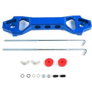 Auto motorbevestigingen Aangekomen 140mm/190mm billet aluminium auto accu bevestigingsbeugel beugel houder 14cm 19cm BTD038 Bovenste beugel vandemotor(140mm Blue)