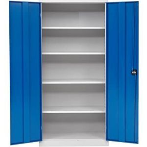 Furni24 - Archiefkast - Blauw - Staal - 5 Compartimenten