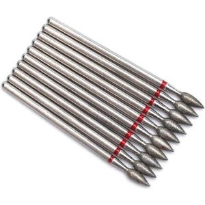 Nagel Boren Set voor Manicure, Diamant elektrische nagelboortjes for manicure en pedicure, 10 stuks, veelkleurig(T26-44)