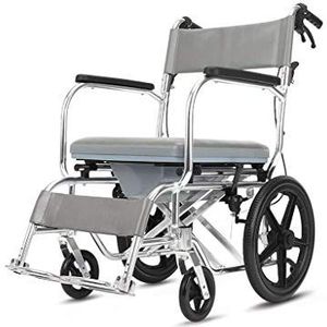 Rolstoelen Opvouwbaar Lichtgewicht begeleider Aangedreven reisdoorvoer voor volwassenen, verwijderbare voetsteunen, anti-dumping achterwiel