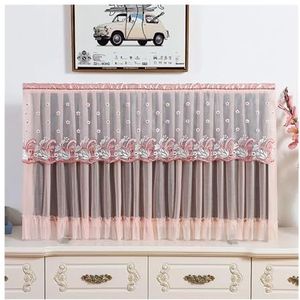 WLTYSM Tv-hoes, tv-hoezen, kant, hangend verticaal stof, plat, gebogen oppervlak, monitorbescherming, moderne woonkamerdecoratie, tv-displaybeschermers (3,102 x 63 cm)