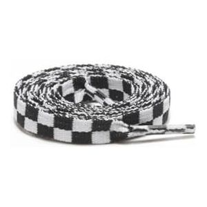 MORENTSU 5Pairs Platte Zwart-Wit Grid Schoen Lace Printing Geruite Linten Schoenveters Polyester Heavy Duty Sneaker Veters, Zwart, 140