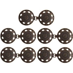 Shirt Cinch Swirl Clip Cape Clips, Sjaal Cardigan Clips Pakket van 5 paar Swirl Clasp Sluitingen Legering(Typec Antique Bronze)