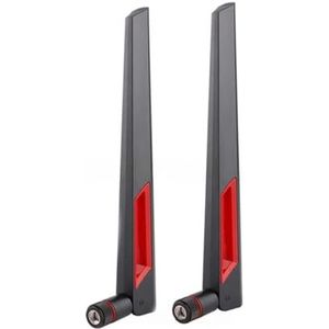 2 Pack | Dual Band Wifi Antenne 2,4GHz 5,8GHz met RP-SMA Stekker | Omnidirectionele 10dBi Antenne voor PCI-E Wifi Netwerkkaart, Draadloze USB Adapter, IP Beveiligingscamera, Router