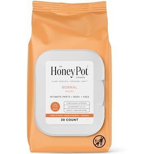 The Honey Pot Company Vochtige doekjes voor dames, normaal, 30 stuks