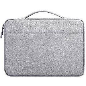 Netbook tas Oxford doek waterdichte laptop handtas voor 15,4 inch laptops, met kofferbak trolley riem netbook tas (kleur: grijs)