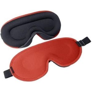 3D Reizen Slaap Natuurlijke Draagbare Rust Zachte Traagschuim Blinddoek Gewatteerde Cover Ooglap Cover Schaduw Masker Bril (Type B-Rood, 4 STKS)