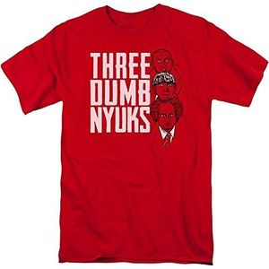 Men's Stooges Three Dumb Nyuks Adult T-Shirt overhemden(Small)