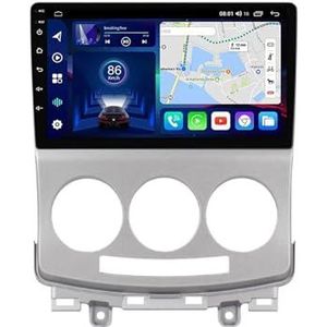 Android 14 autonavigatie in-dash autoradio-ontvanger voor Mazda 5 2005-2010 dubbel Din 9 inch touchscreen autoradio met satellietnavigatie Bluetooth handsfree RDS SWC(P18 8Core 6+128G)