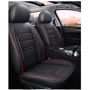 Stoelhoezen Beschermhoezen Auto Seat Cover Voor Ford Voor Focus Voor Transit Voor Puma Ka Voor Fiesta Voor S Max Voor Ranger Voor Mondeo Mk4 Voor Rand Waterdicht Leer(Zwart rood)