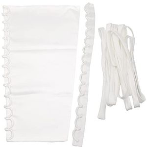 3 Stks/set Satijn Korset Kit Rits Vervanging Trouwjurk Terug Kant Webbing Diy Craft Trouwjurk Accessoires Materialen (Wit)