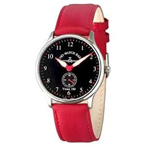 Zeno-Watch dameshorloge - Flatline Venus 180 zwart+rood - Limited Edition - 6682-6-a17