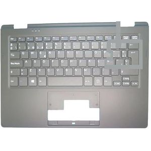 E2218T E2218 T PalmRest & toetsenbord voor MEDION voor AKOYA MD60200 Zwarte C-behuizing met Belgisch BE/Hongarije HU/Engelse gebruikersinterface/VK-toetsenbord(Spanish SP)