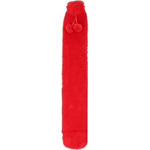 Rubberen waterzak, warmwaterkruik, warmwaterzak met deksel, warm en koud kompres, handvoetenwarmer, lange warmwaterkruik for menstruatiepijnverlichting for krampen, rugpijnverlichting, 1L (Color : Re