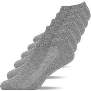 SNOCKS - Enkelsokken - Wit - Sneakersokken Dames en Heren - 6 Stuks - Biologisch Katoen