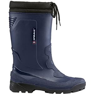 Spirale John rubberlaarzen voor heren, warm gevoerd, winterlaarzen, sneeuwlaarzen, warme voering, werklaarzen, regenlaarzen, waterdicht, blauw, 42 EU