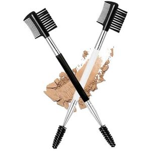 2 STKS Wenkbrauw Wimper Borstel 3 Hoofd Wimper Kam Dubbele Hoofd Borstel Make-up Grooming Tool Cosme