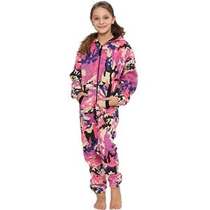 A2Z 4 Kids® Kinderen Onesie Super Zacht Kids Comfortabel Loungekleding Sleepkleding - Onesie 351 Camo Baby Pink 13