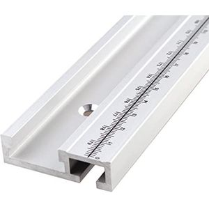 Verstekgeleider met T-groef, 45 mm aluminiumlegering T-track met beweegbare/vaste schaal for tafelzaag houtbewerking, meerdere maten(Fixed 30CM)