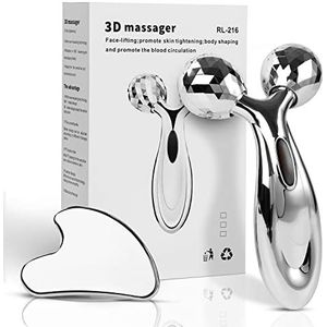 leiwo Roestvrij staal Gua Sha en Face Roller Set, Facial Tool voor Face Sculpting, Metalen huidverzorging, Massager voor Vrouwen