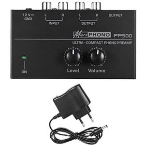 TsoLay Phono Ultra-Compact PP500 Voorversterker Phono Voorversterker met volumeregeling EU-stekker